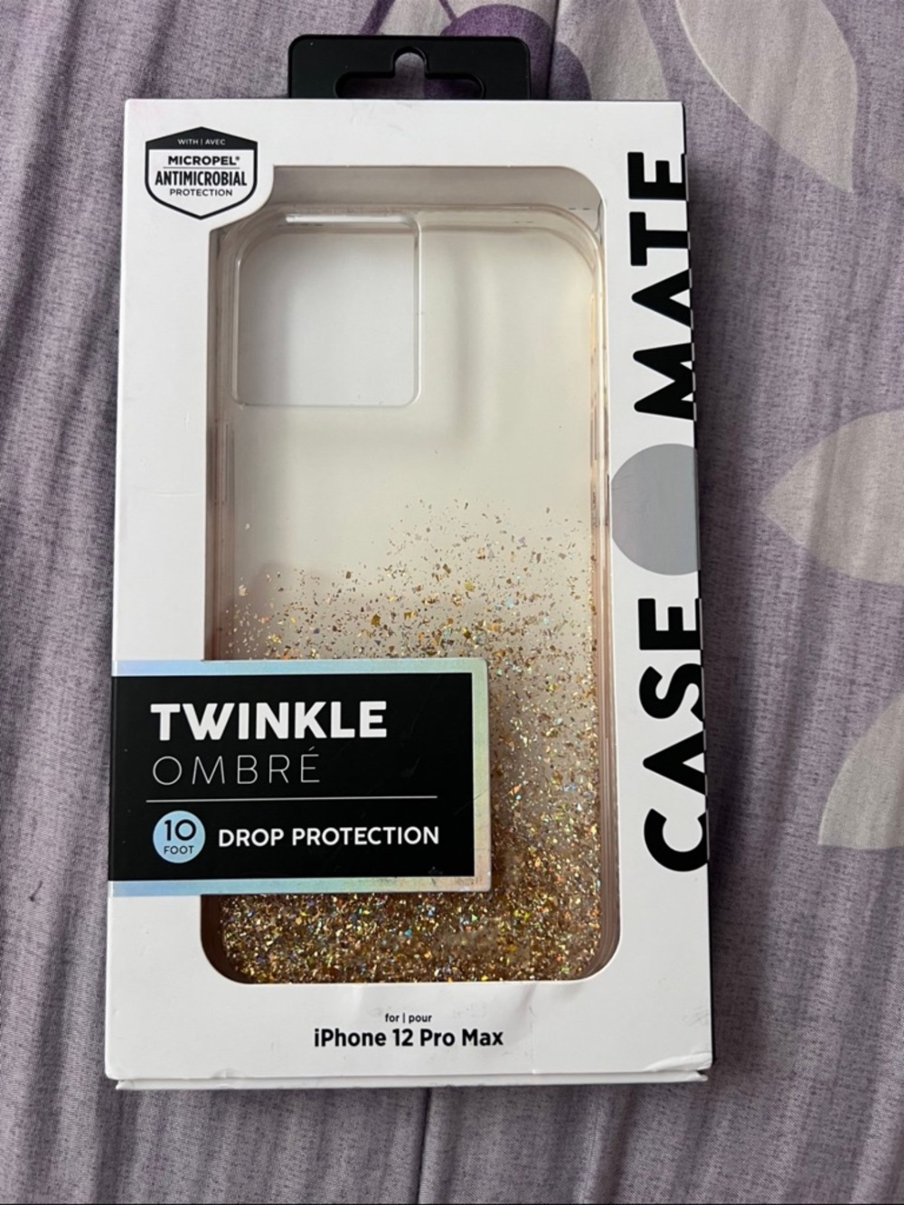 case-mate Twinkle Ombré Gold Glitter iPhone 12 Pro Max Case - Gold